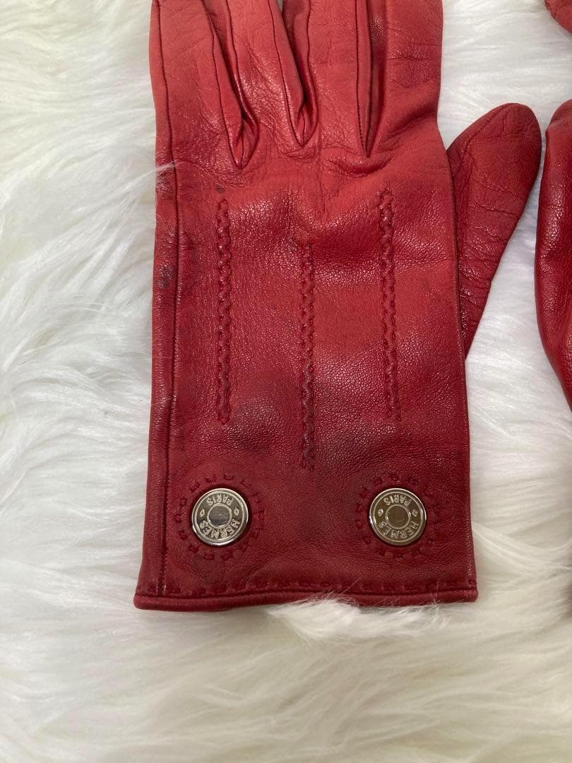 HERMES エルメス ラムレザーグローブ 手袋