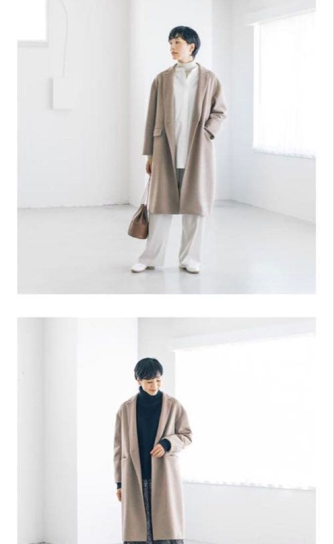 みるこ　3WAYアレンジ襟のかろやかチェスターコート