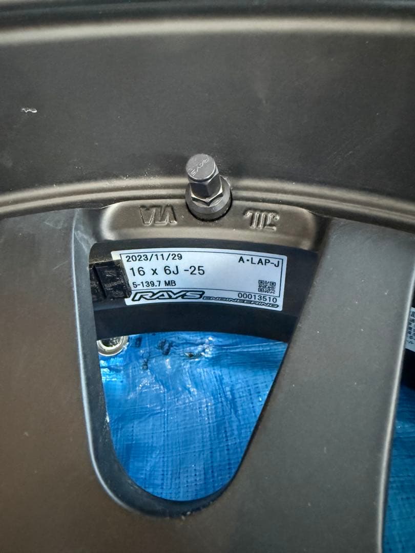 RAYS マットブラック 16インチ ホイール　ジムニーシエラ ５本セット