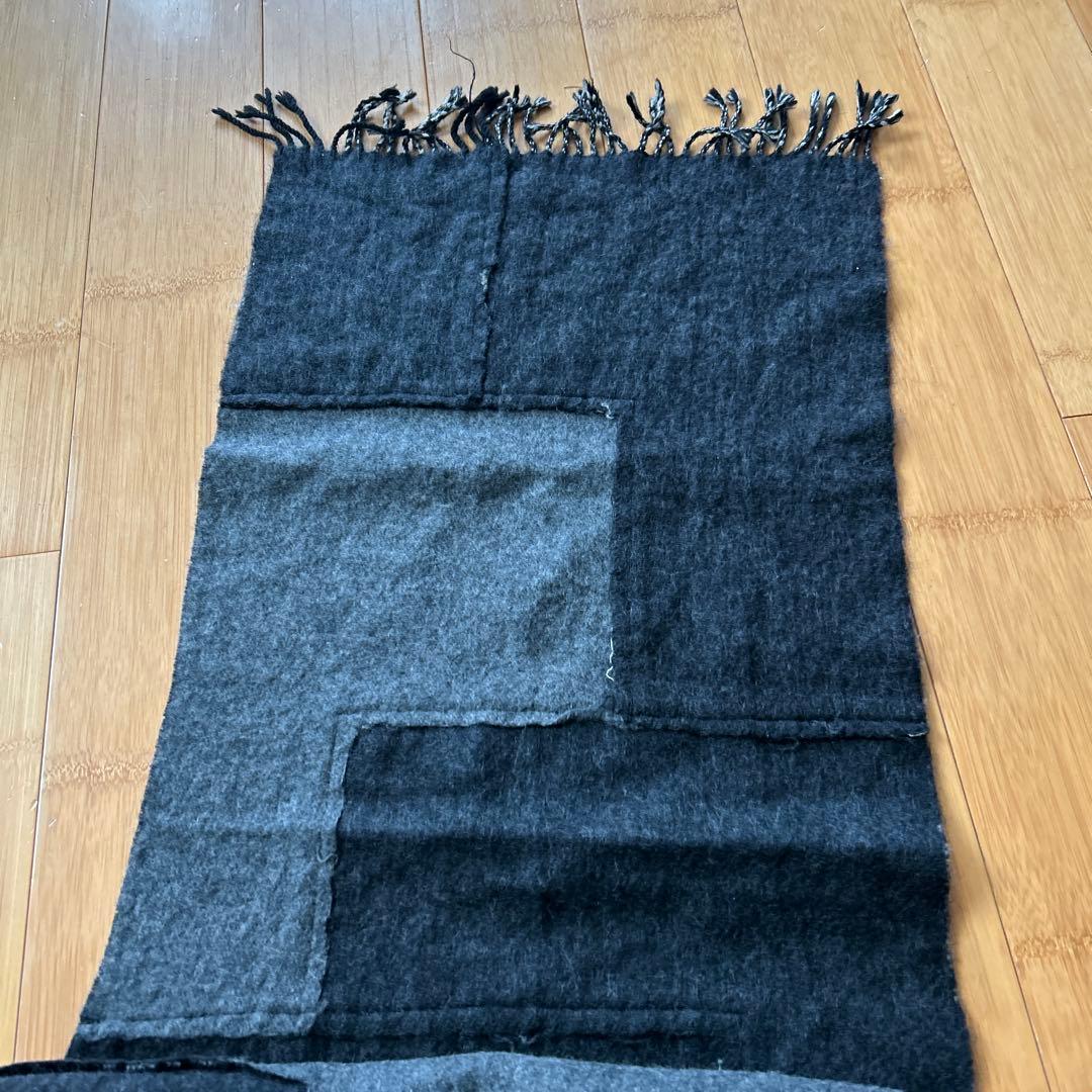 き*こ様 コムデギャルソン　グレー系 チェック柄 マフラー