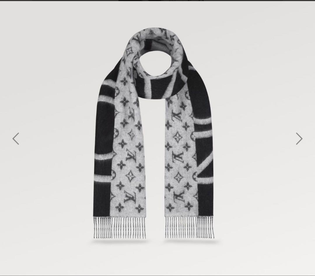 【美品】LOUIS VUITTON マフラー　LVスプリット