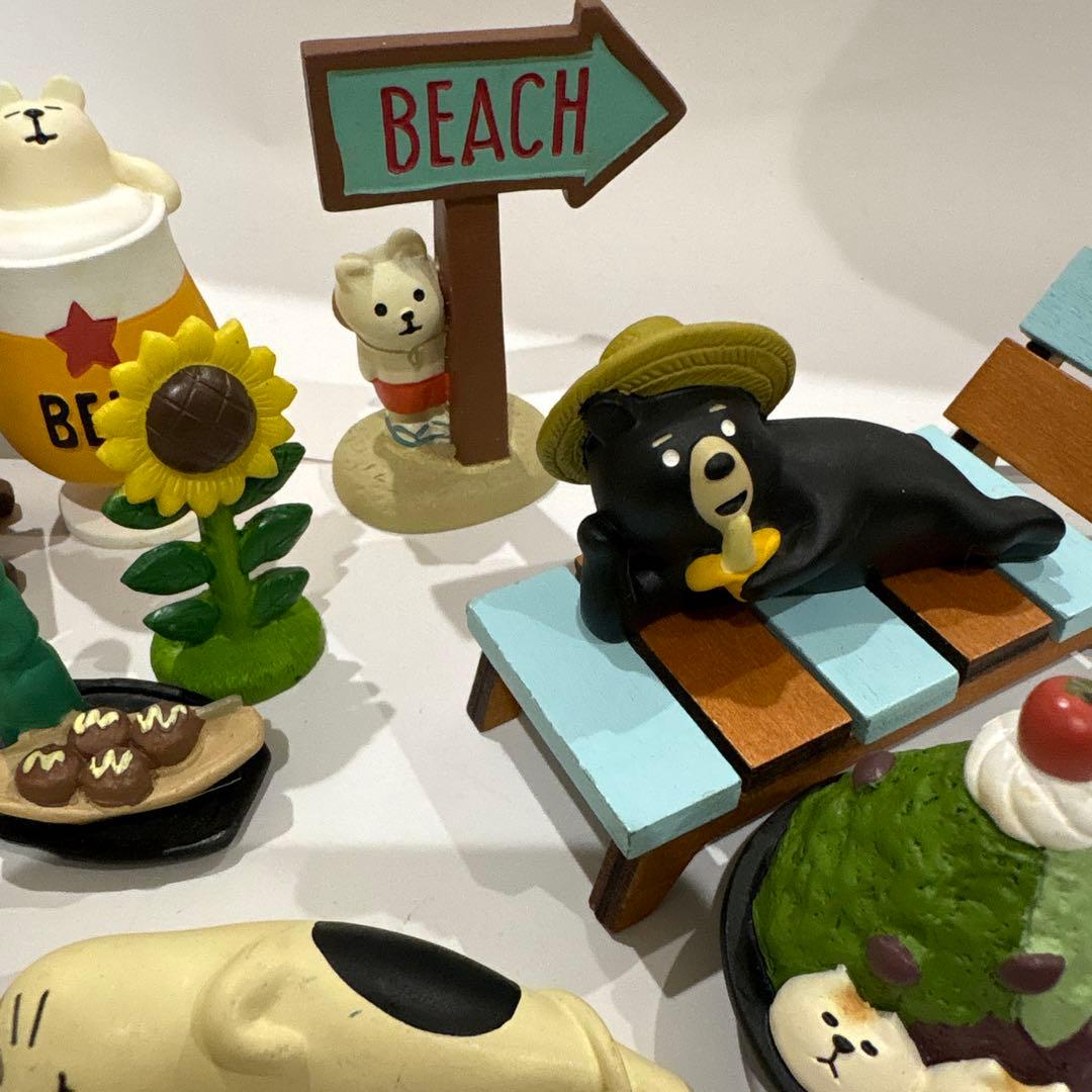 デコレ　コンコンブル　夏の食べ物、お盆の置物セット