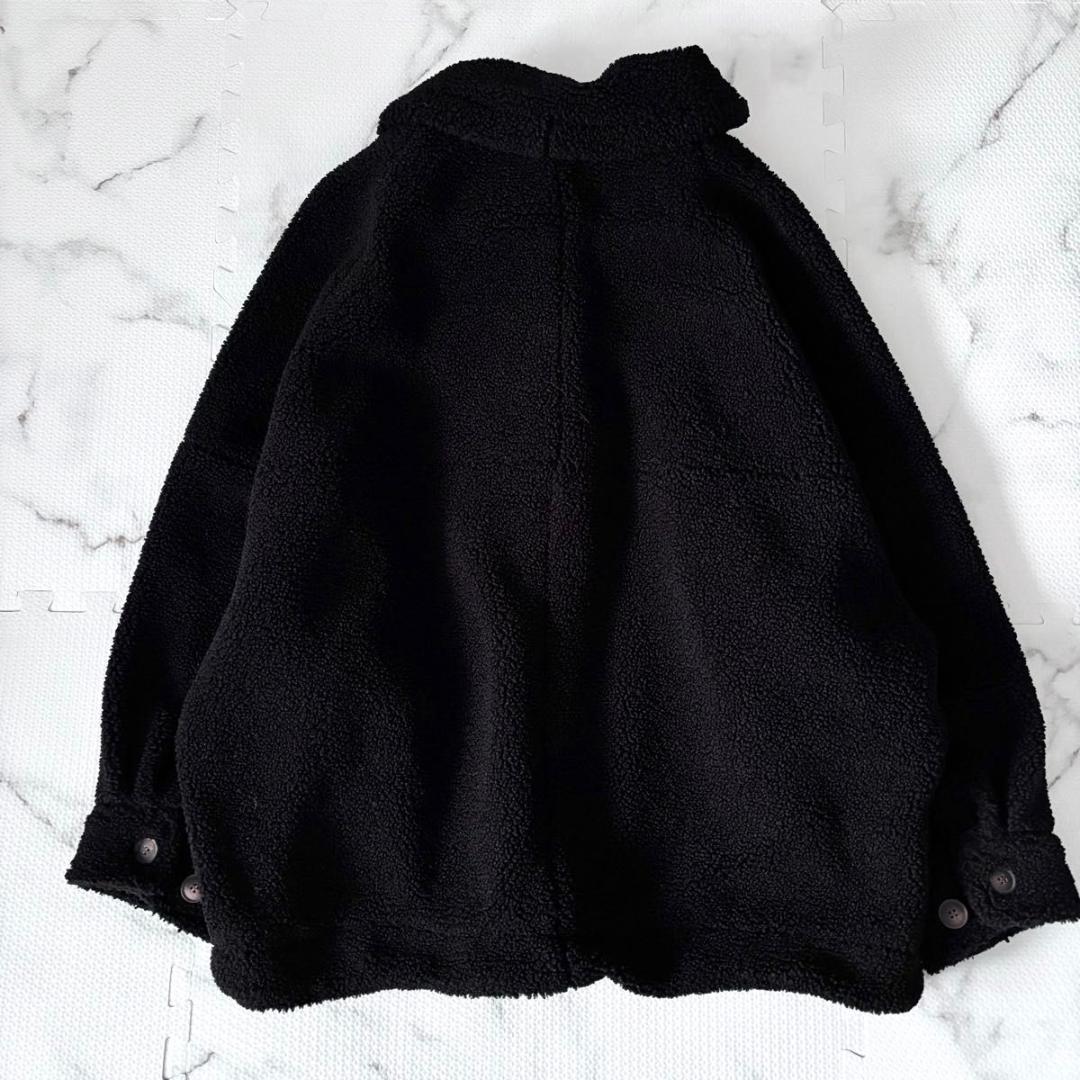 BEARDSLEY ボアブルゾン　ブラック　ビアズリー　洗える　黒色　アウター