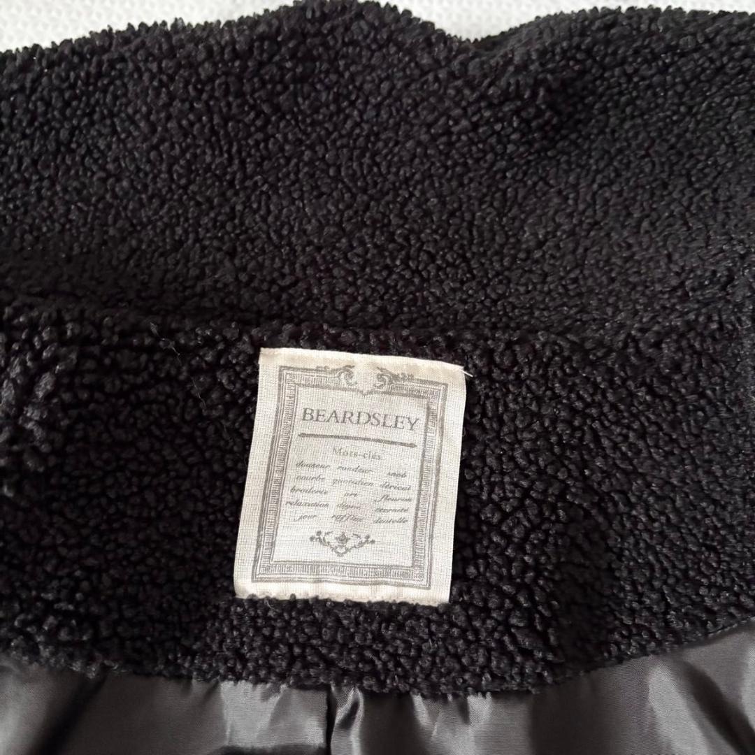 BEARDSLEY ボアブルゾン　ブラック　ビアズリー　洗える　黒色　アウター