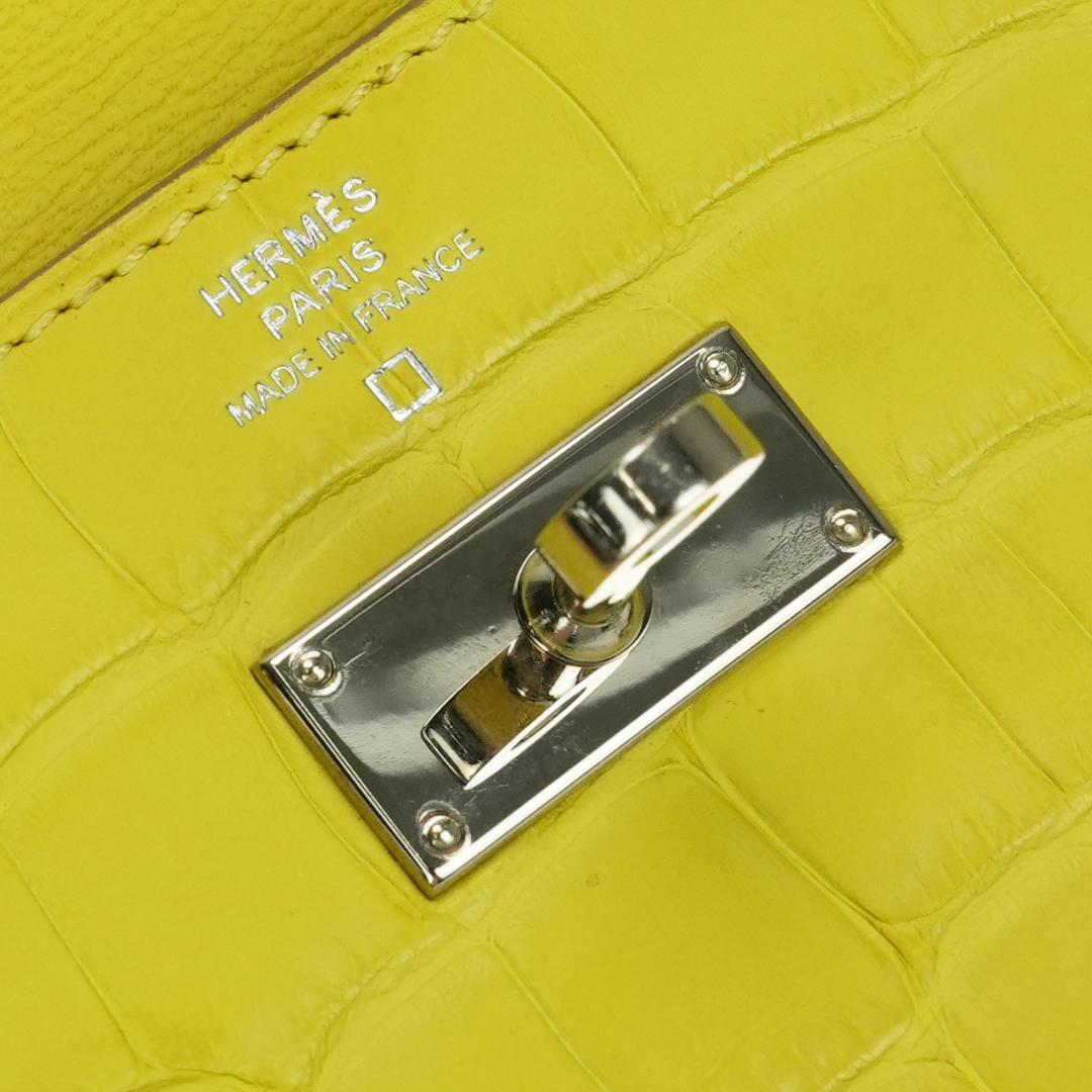 美品 エルメス ケリーウォレット アリゲーター