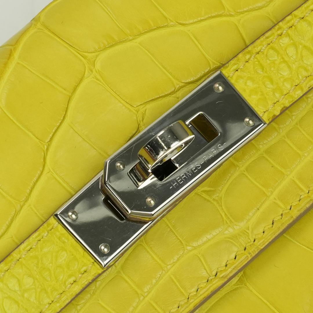 美品 エルメス ケリーウォレット アリゲーター