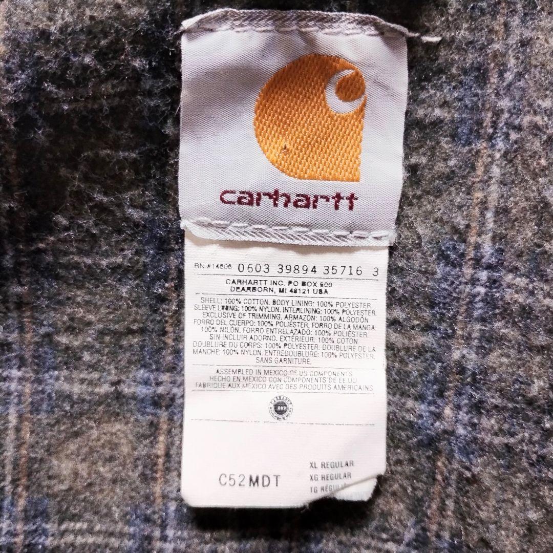 カーハート　ワークジャケット　ランチコート　カバーオール　チェック柄　メキシコ製