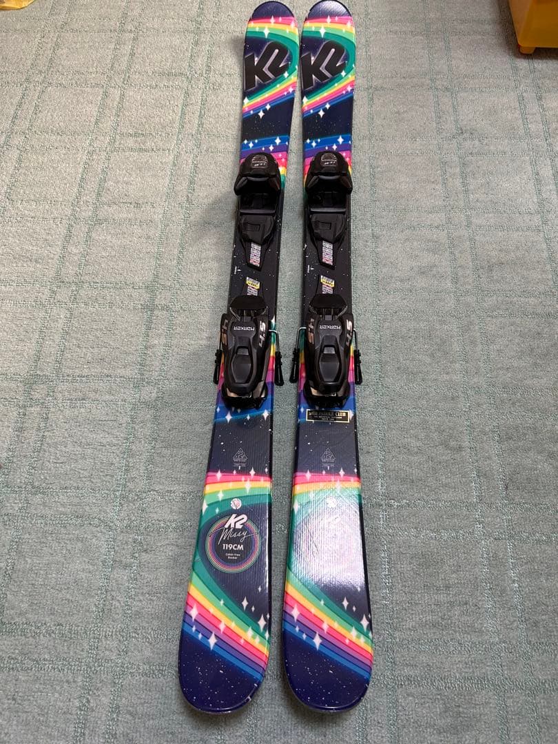 k2 フリースタイルスキー 119cm ジュニア 調整ビンディング付き