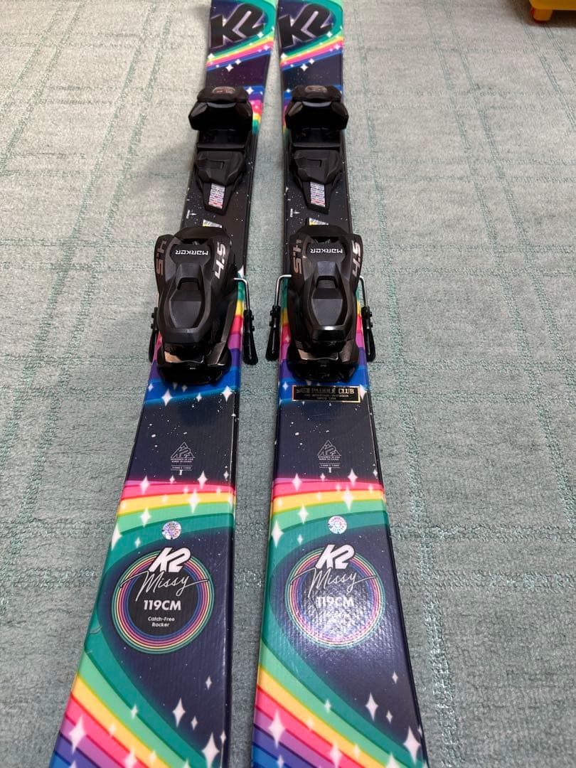 k2 フリースタイルスキー 119cm ジュニア 調整ビンディング付き