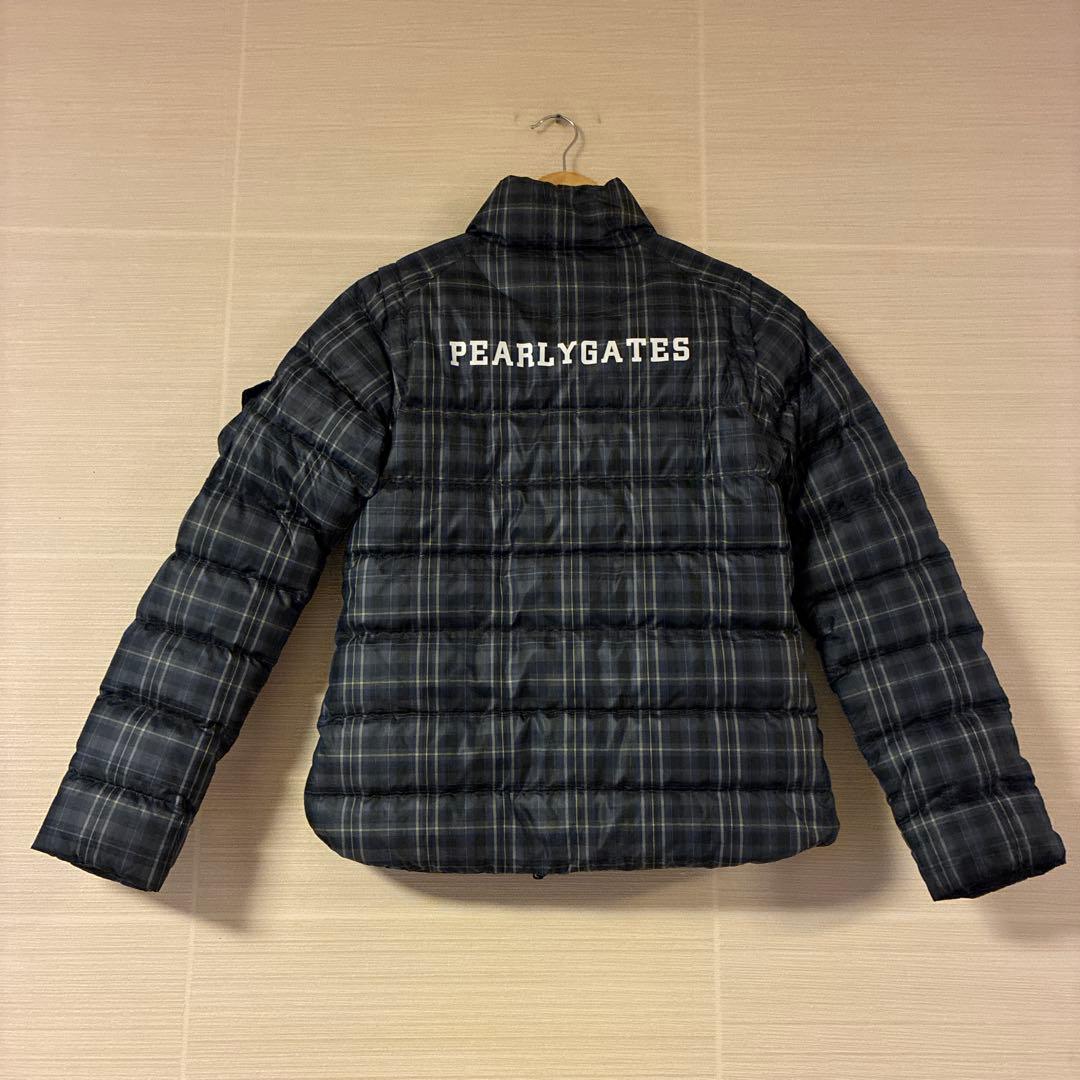 PEARLY GATES チェック柄 ダウンジャケット　リバーシブル　サイズ0