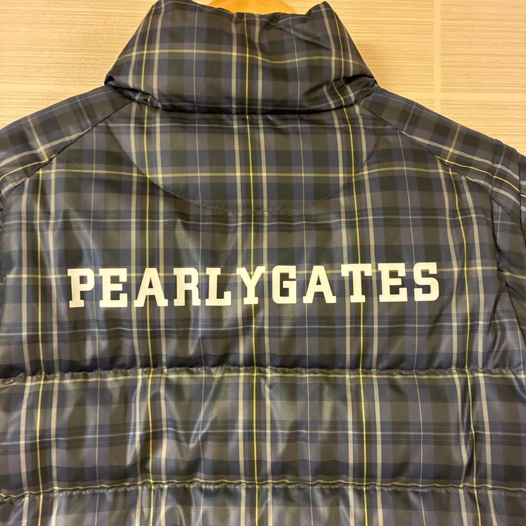 PEARLY GATES チェック柄 ダウンジャケット　リバーシブル　サイズ0