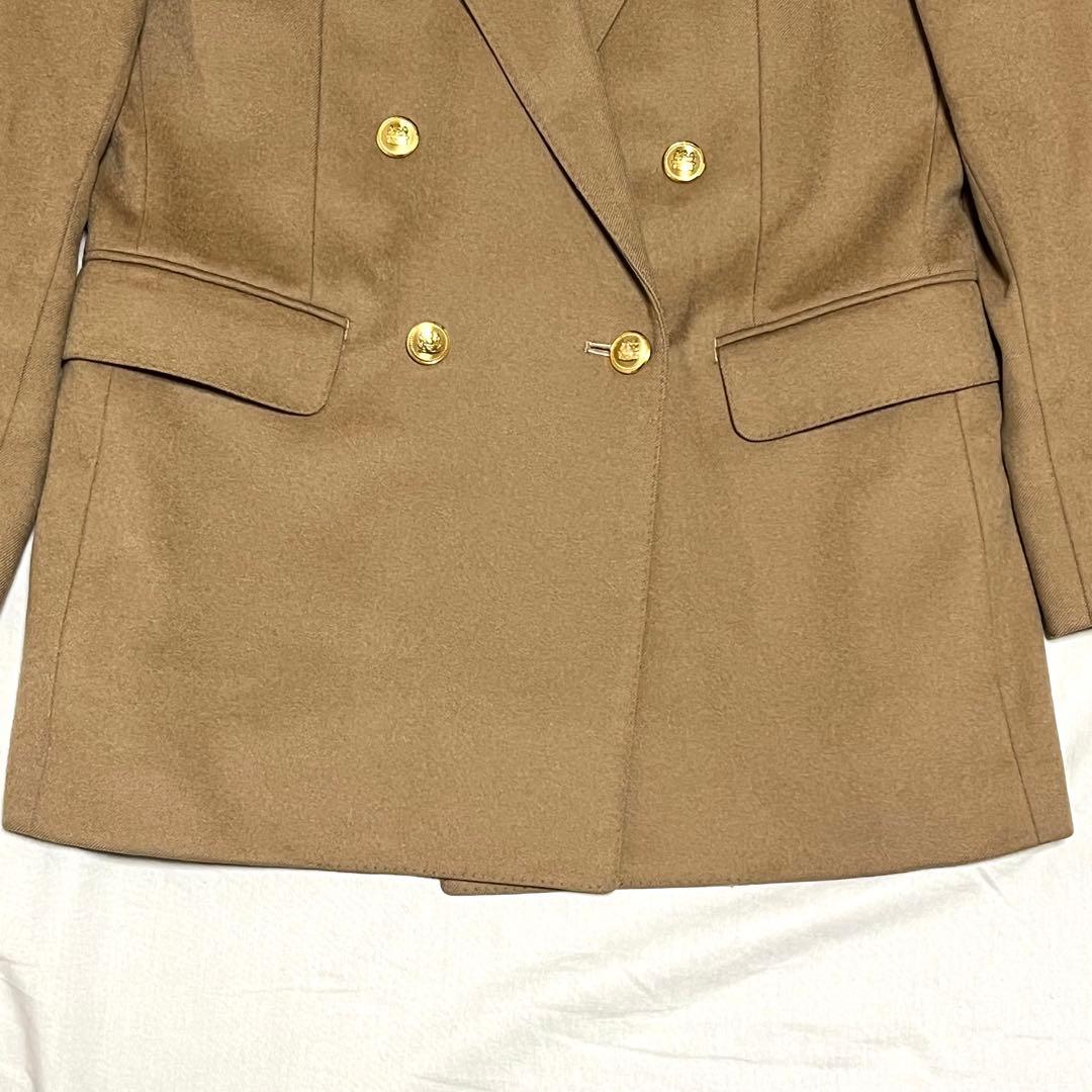 【カシミヤ100%】アクアスキュータム　ダブルテーラードジャケット　金ボタン　M