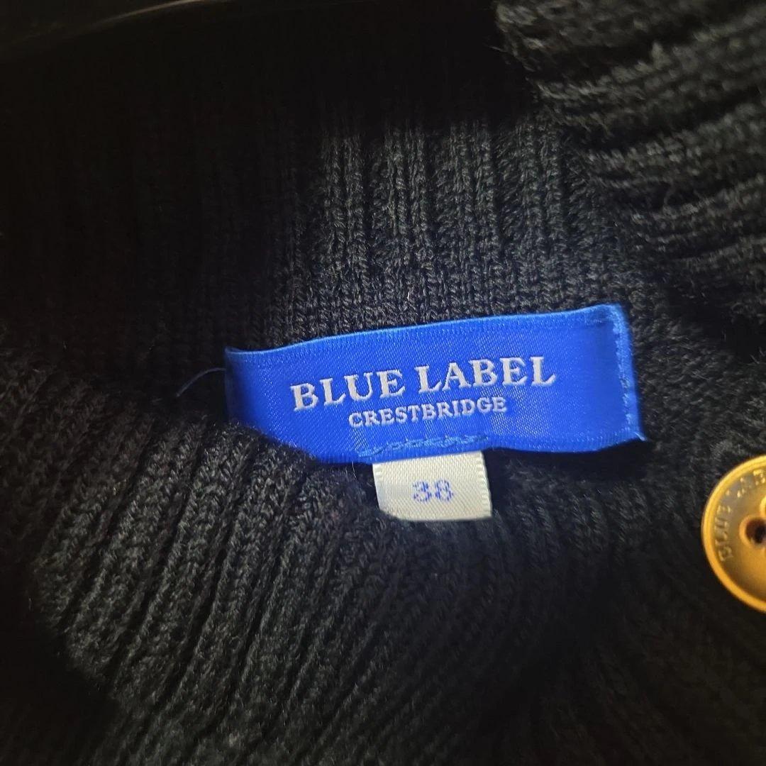 ブルーレーベルクレストブリッジ　チェック柄ニットロングワンピース　38