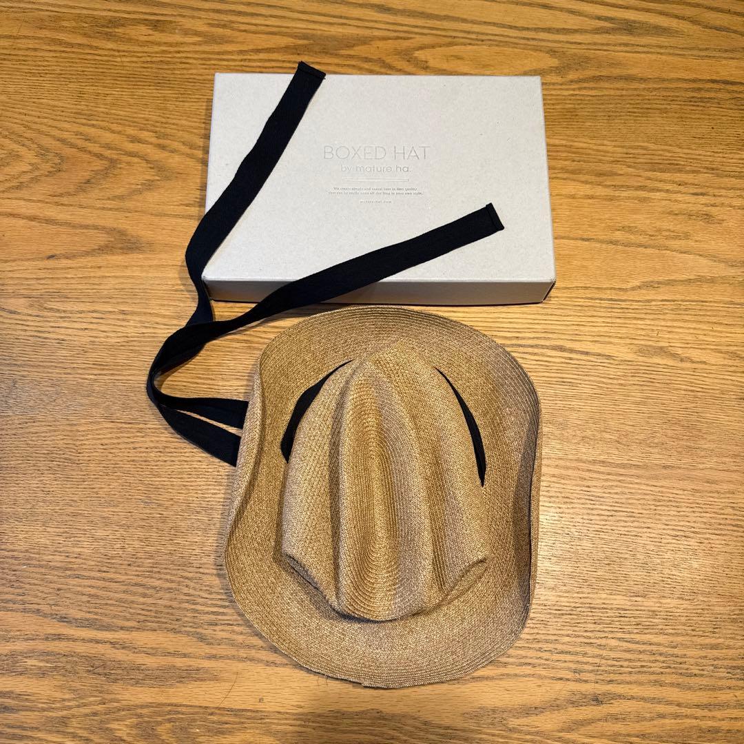 ❤︎mature ha. BOXED HAT ガーデンリボン　美品