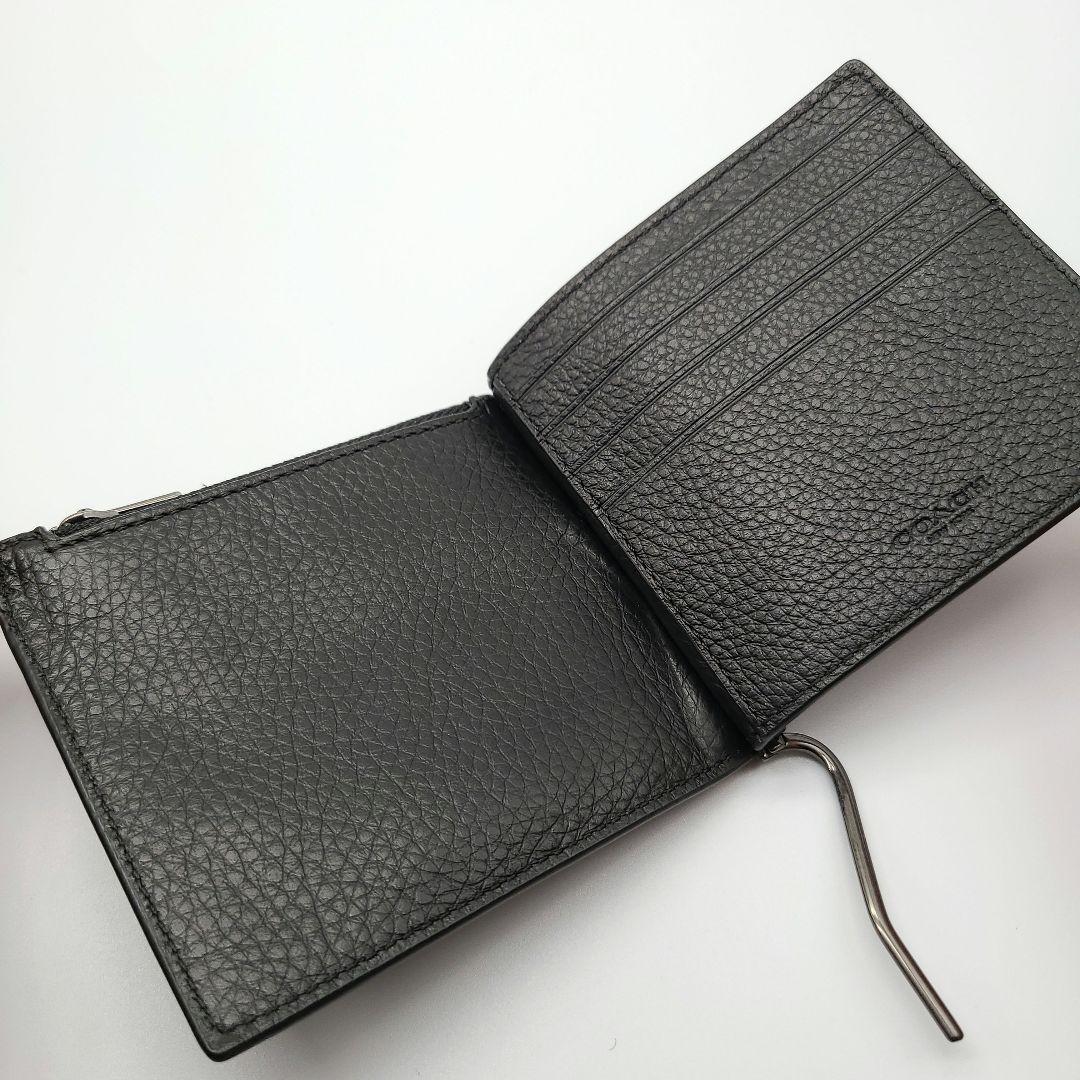 COACH マネークリップ 新品 ブラック ペブルレザー 黒 メンズ