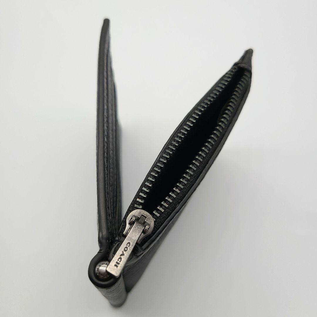 COACH マネークリップ 新品 ブラック ペブルレザー 黒 メンズ