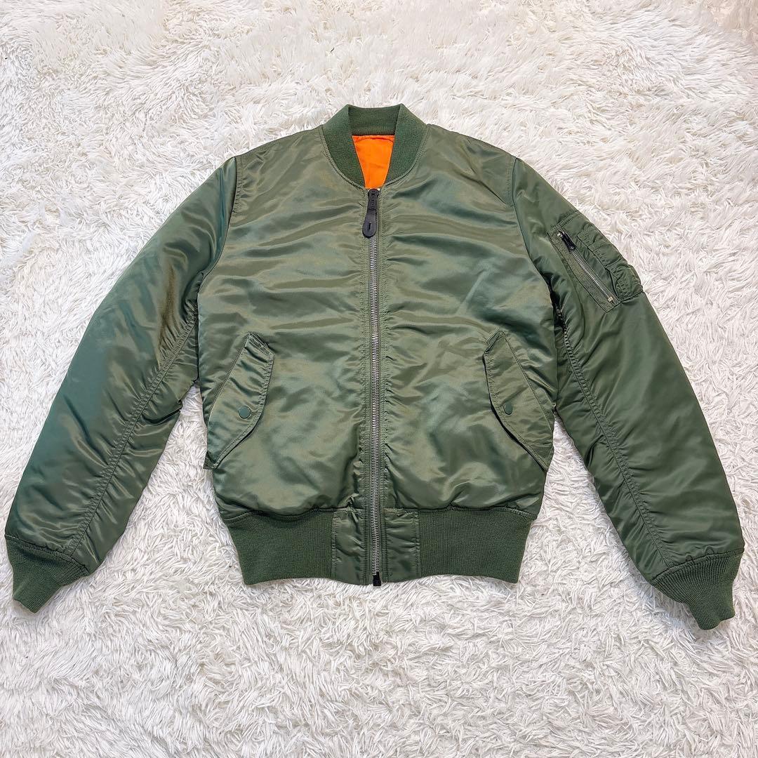 ✨極美品✨ アルファインダストリーズ MA-1 フライトジャケット オリーブ
