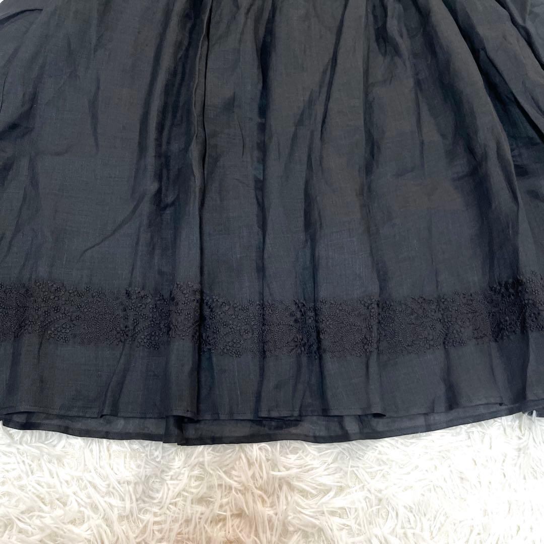 新品タグ付き✨ 25SS ビアズリー　ラミー刺繍チュニック　ブラック　トップス