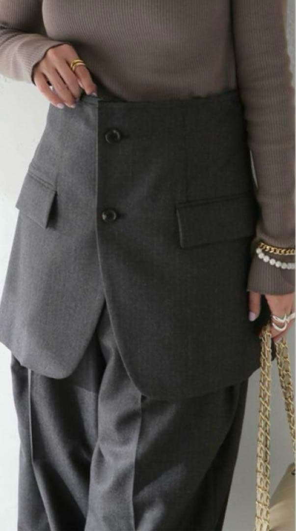 専用 INSCRIRE Wool Gabardine Transfrom Sk