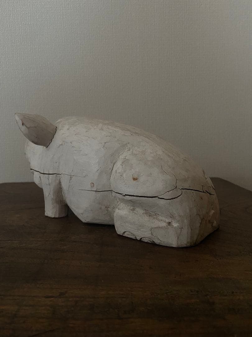 オアハカ 民藝木彫 ヴィンテージ豚像 1980s 中南米プリミティブアート