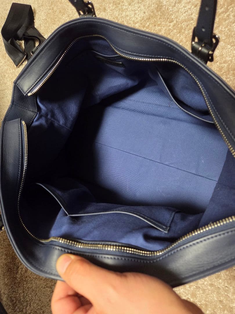 ソメスサドルボストンバックネイビー