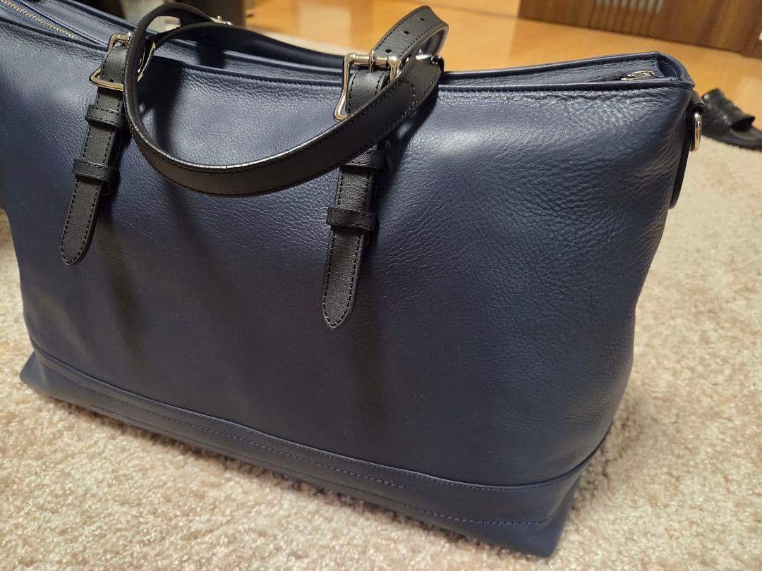 ソメスサドルボストンバックネイビー