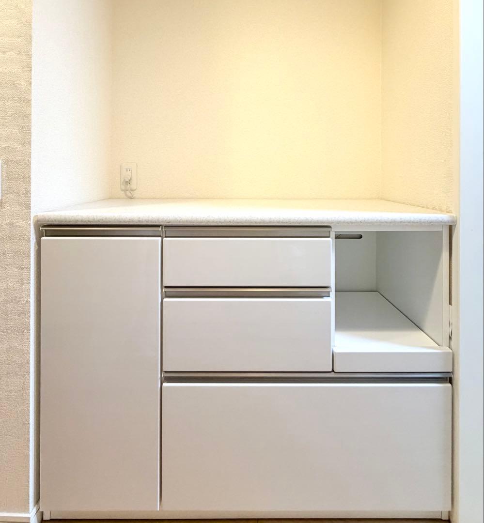 ニトリ キッチンカウンター(アルミナ2 120CT WH) コード4030914