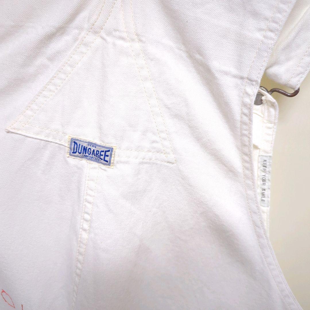 ★150 DENIM DUNGAREE ホワイト デニム オーバーオール