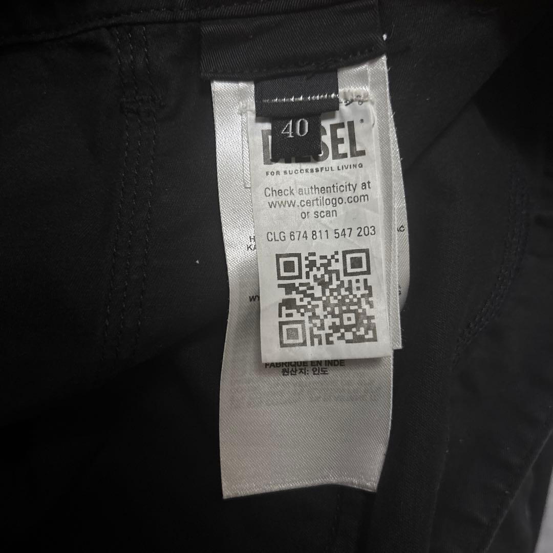 Diesel ワイドカーゴパンツ　ブラック　タグあり