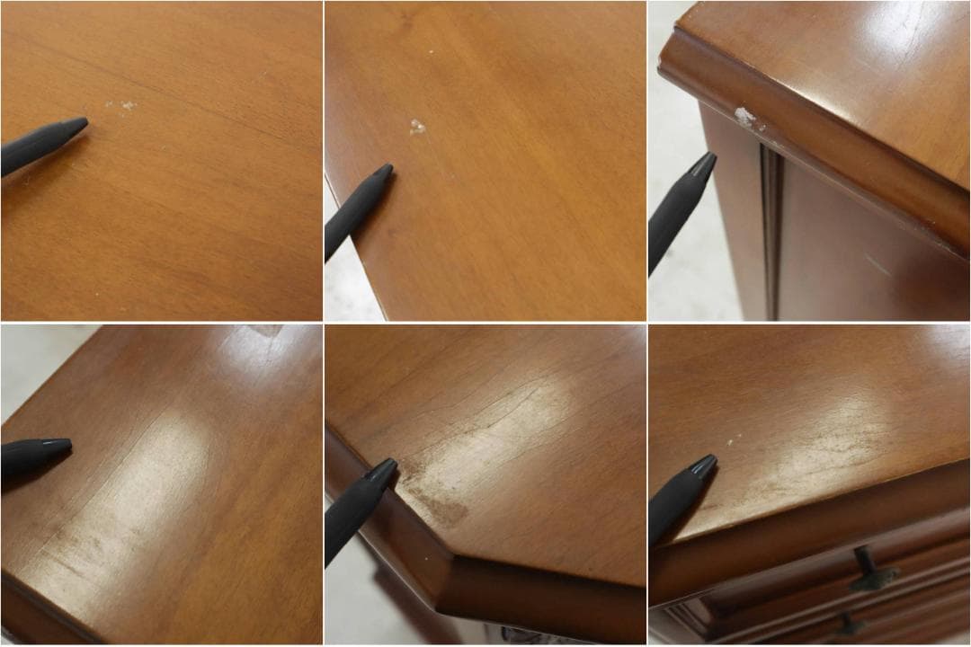 イタリア製 象嵌装飾 猫脚 5段チェスト 引き出し タンス クラシカル家具