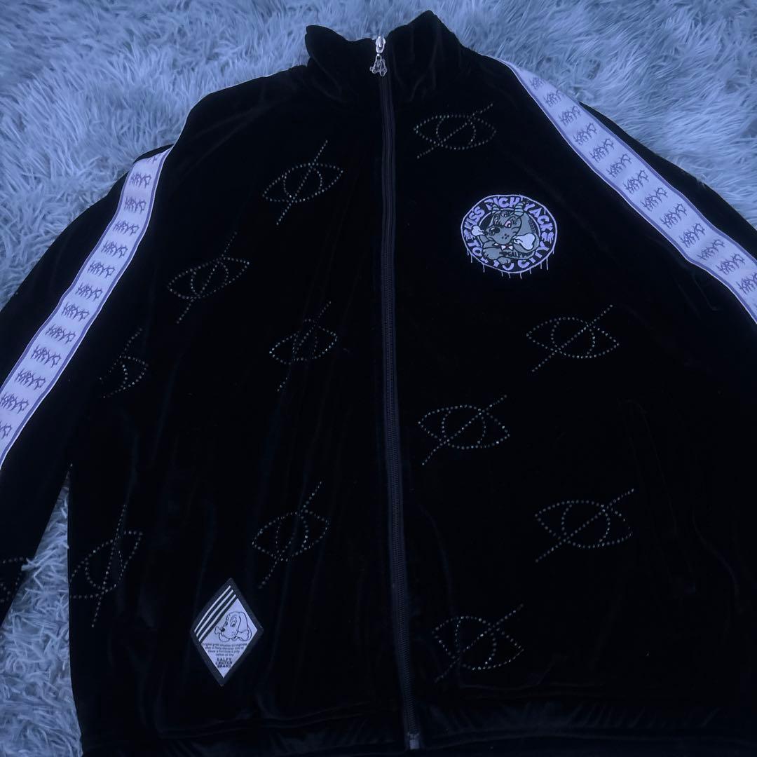 KRY ガルフィーコラボベルベットジャージ上 黒