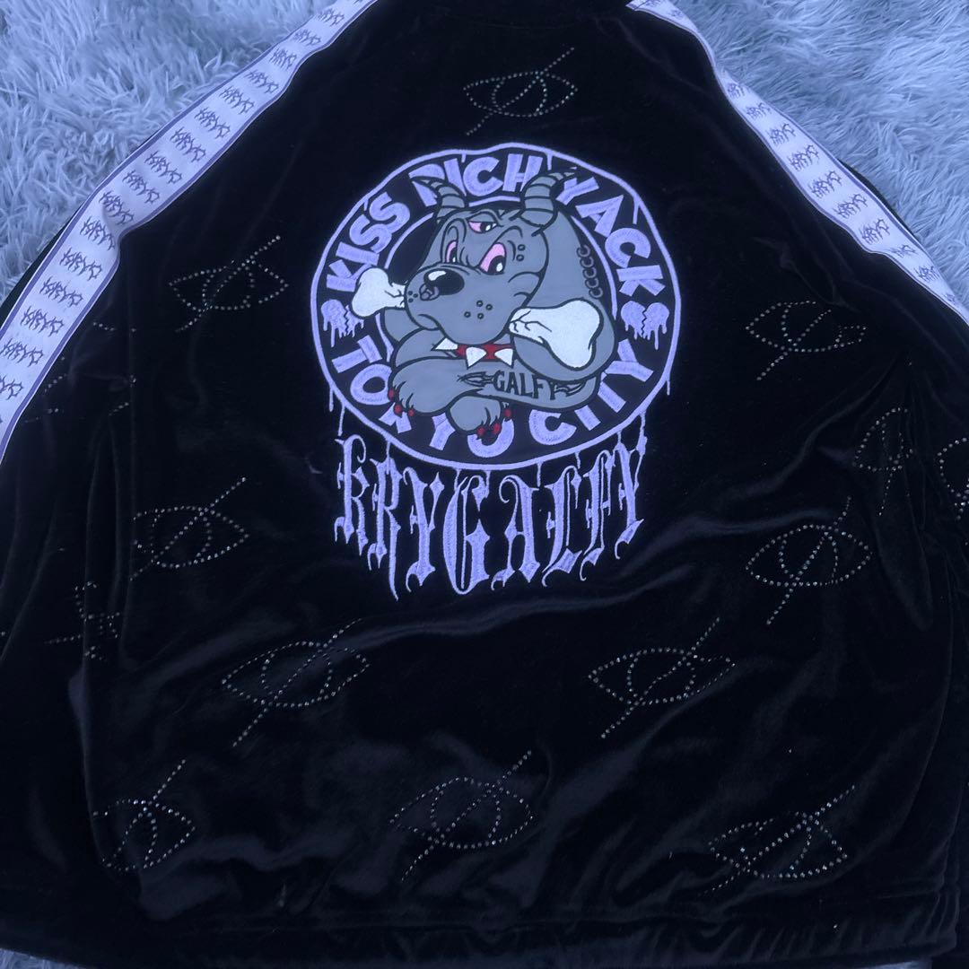KRY ガルフィーコラボベルベットジャージ上 黒