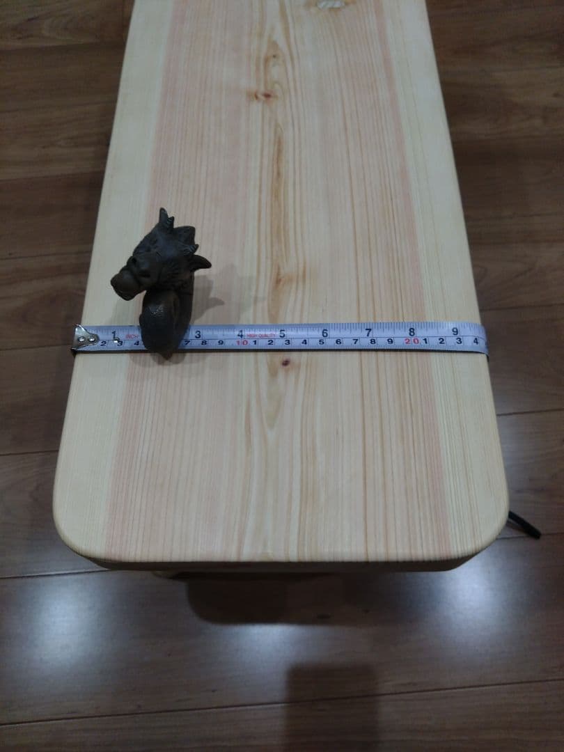 檜のベンチ㊻　最終値下げ❕　耳付き、脚は檜の枝❕総檜造りリビング食卓のベンチに❕