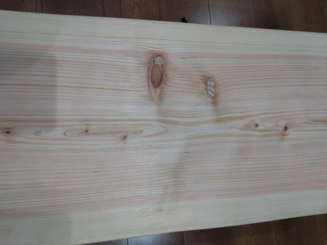 檜のベンチ㊻　最終値下げ❕　耳付き、脚は檜の枝❕総檜造りリビング食卓のベンチに❕