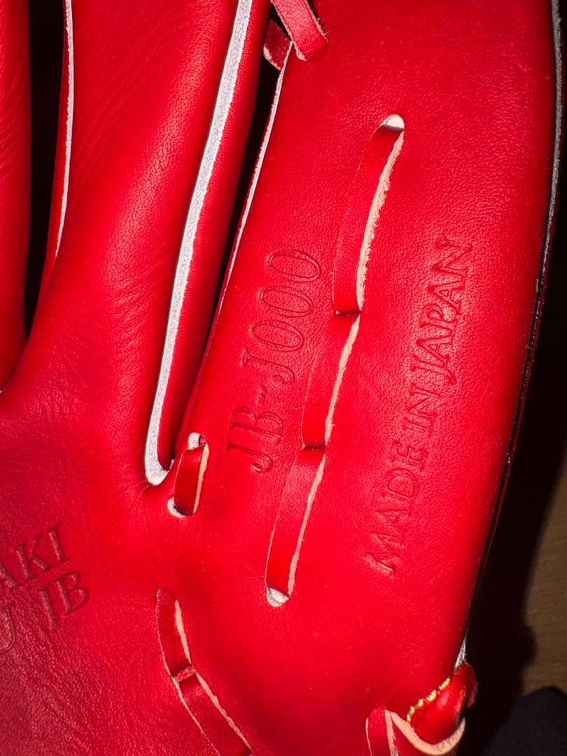 和牛 Jr. 硬式野球グローブ レッド