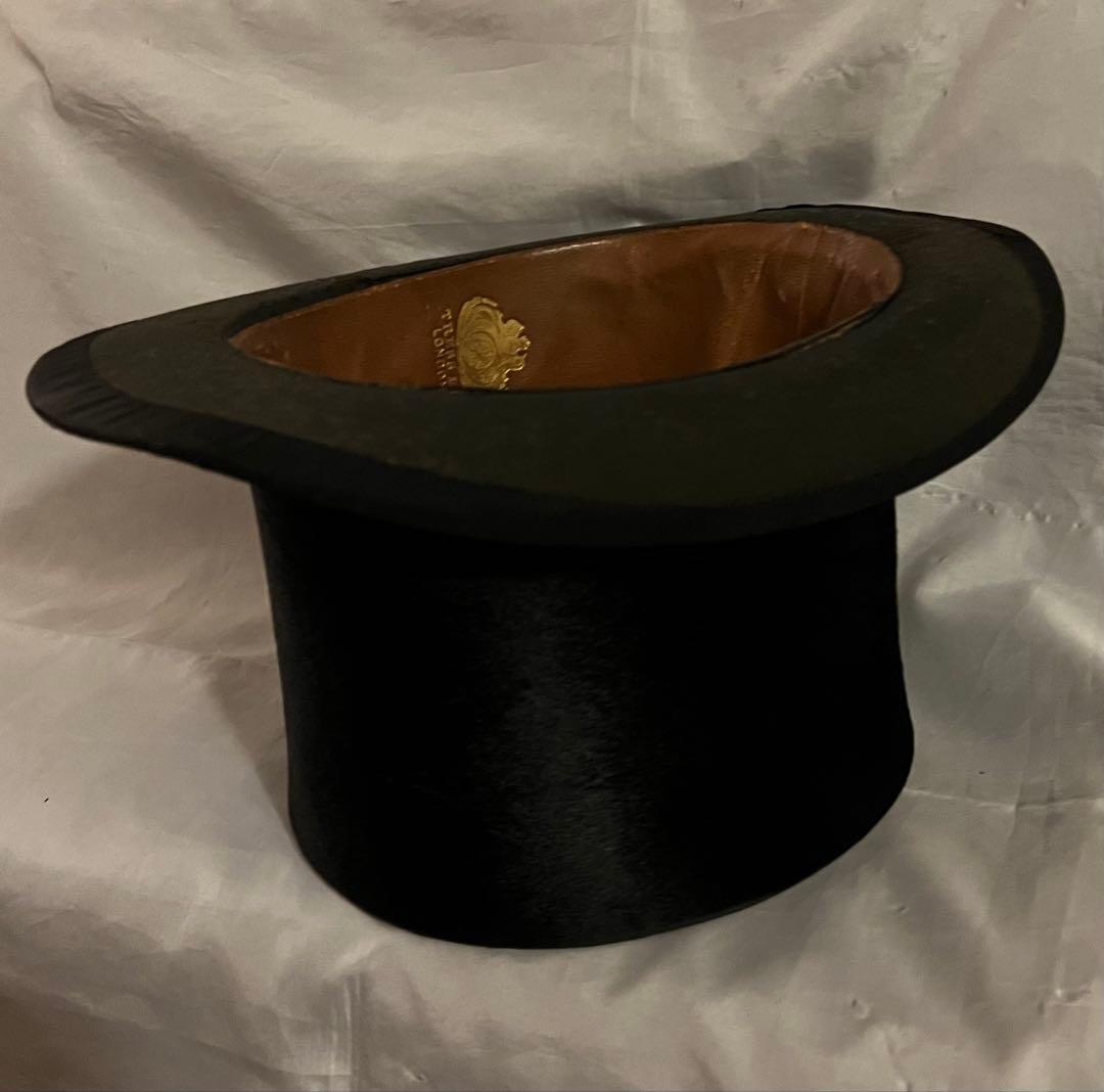 シルクハット イギリス製 ヴィンテージ ハット 美品 アンティーク