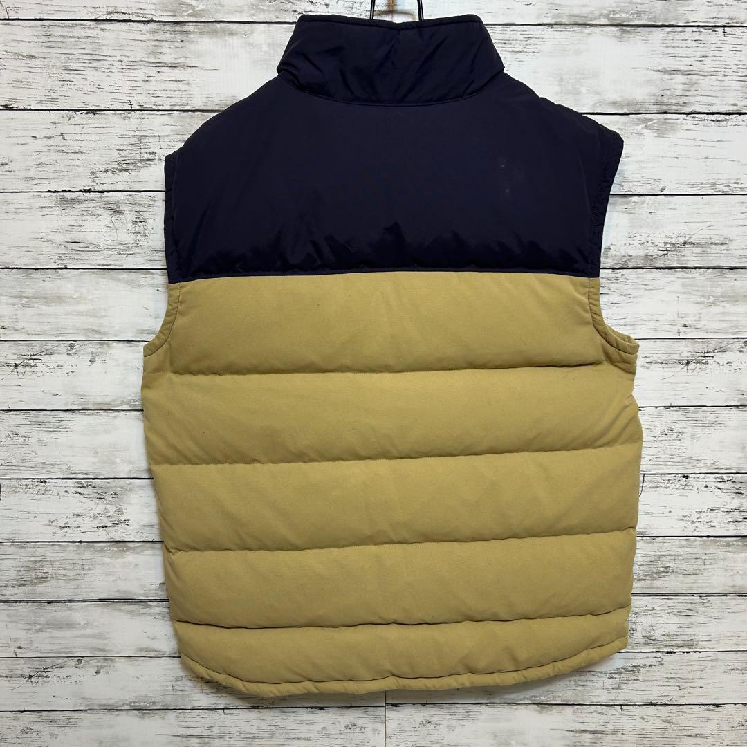 patagonia パタゴニアダウンベスト ネイビー/ベージュ size XL