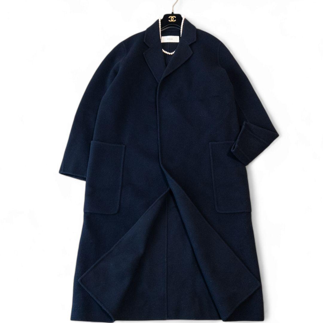 CYCLAS ウールリバーコート ミモレ丈 L