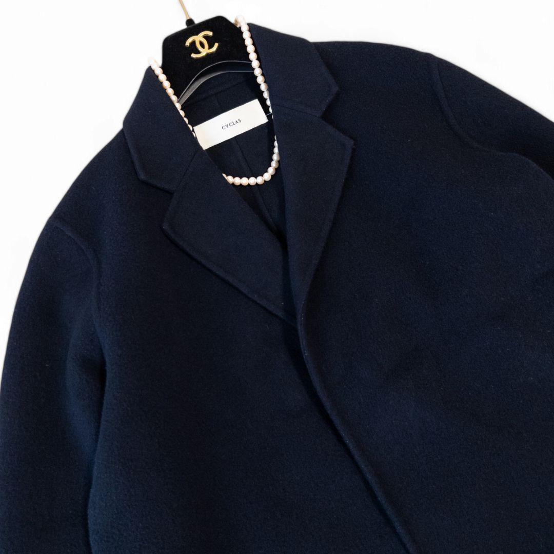 CYCLAS ウールリバーコート ミモレ丈 L