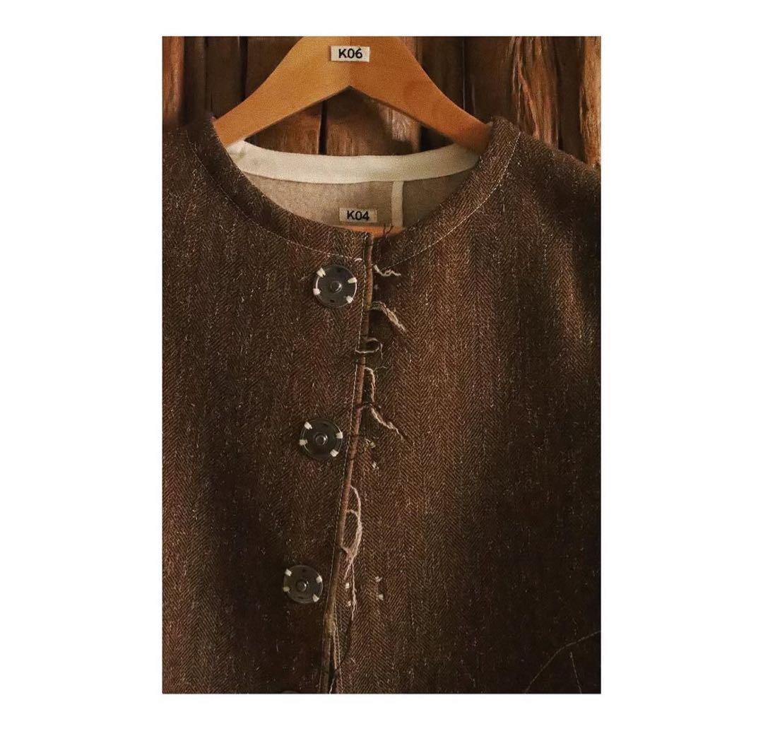 【21AW / KHOKI / コッキ】H no collar jacket