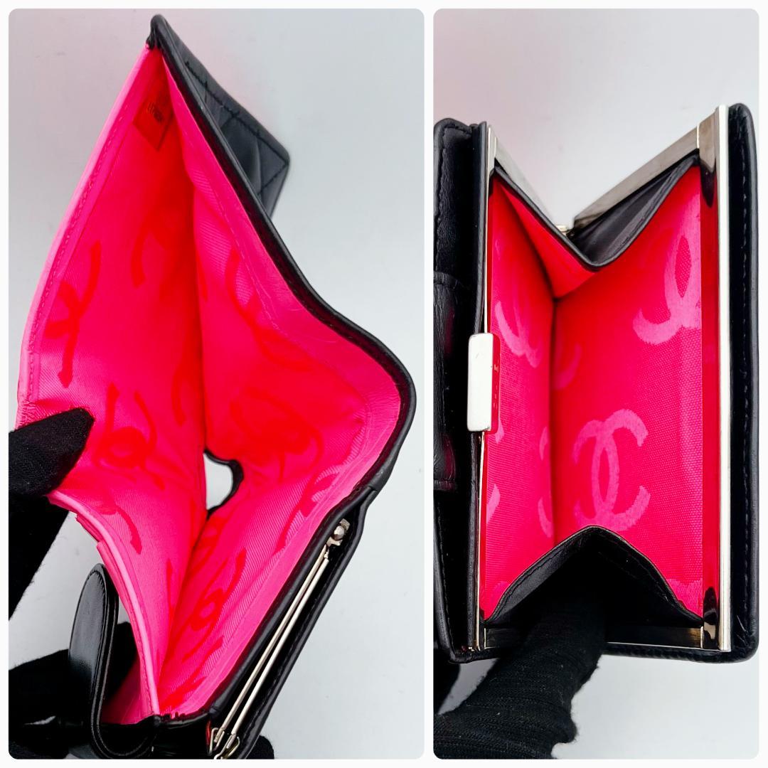 即決特別価格！シャネル カンボン コンパクト 財布 正規品保証2932.