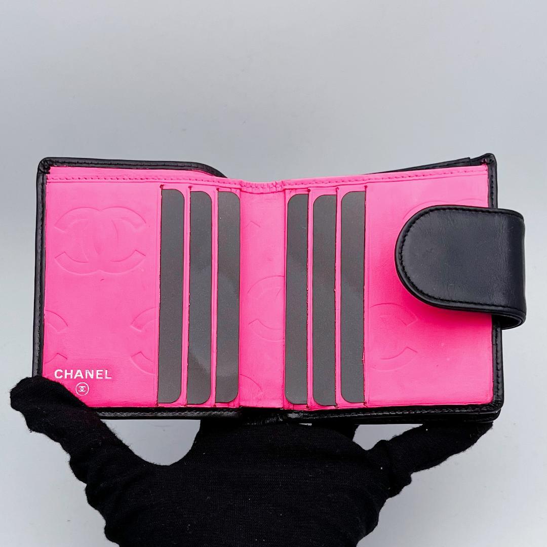 即決特別価格！シャネル カンボン コンパクト 財布 正規品保証2932.