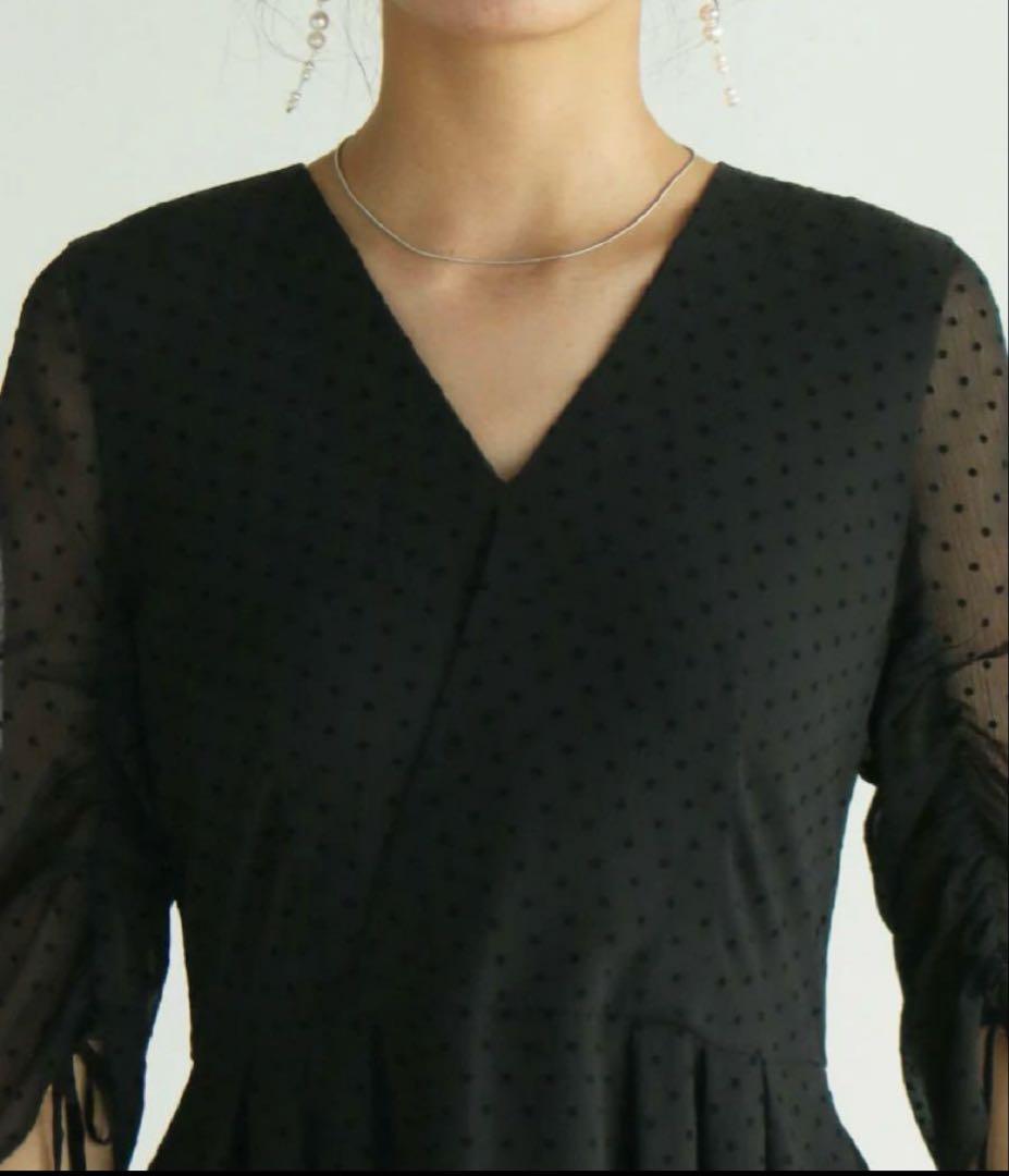 kaene フロッキードットワンピース　36