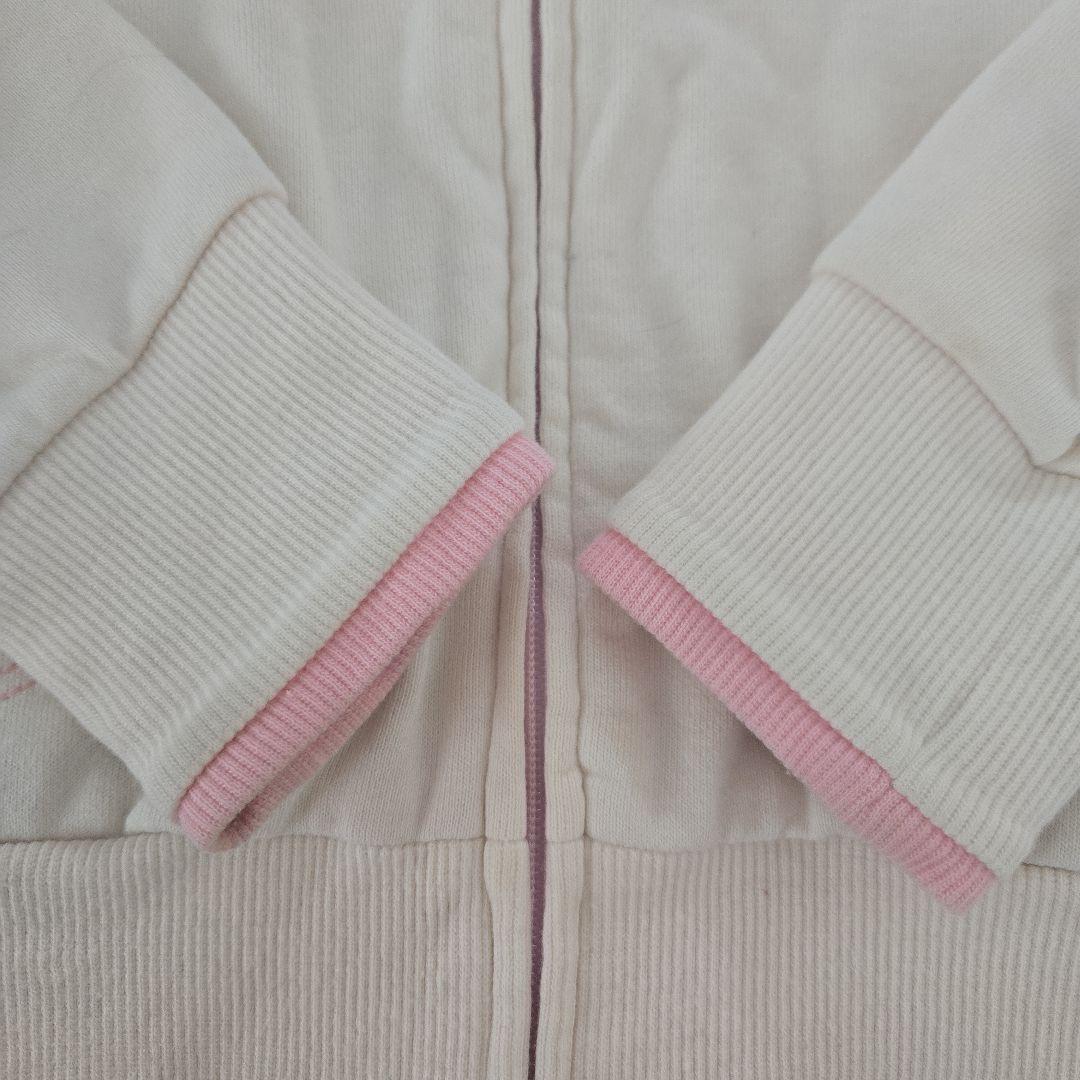 mezzo piano メゾピアノ 女の子　 パーカー　ホワイト　１４０cm