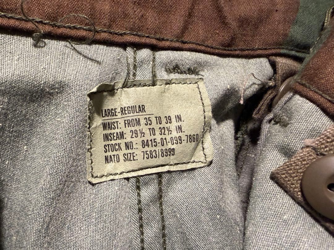米軍 M-65 カーゴパンツ ウッドランド迷彩　実物