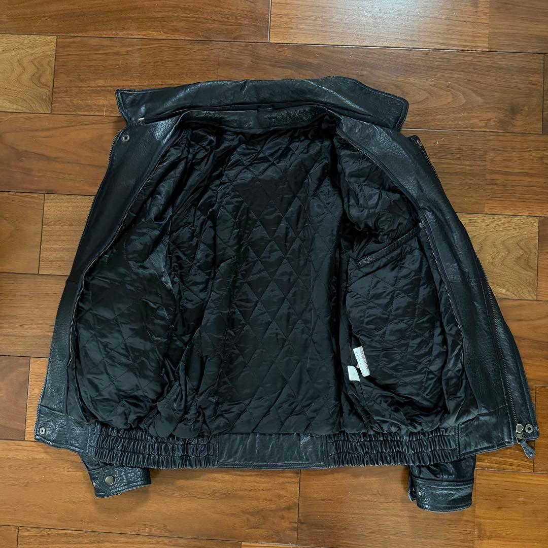 韓国製 90s A-2 G-1 リアルレザー ブラック フライトジャケット L