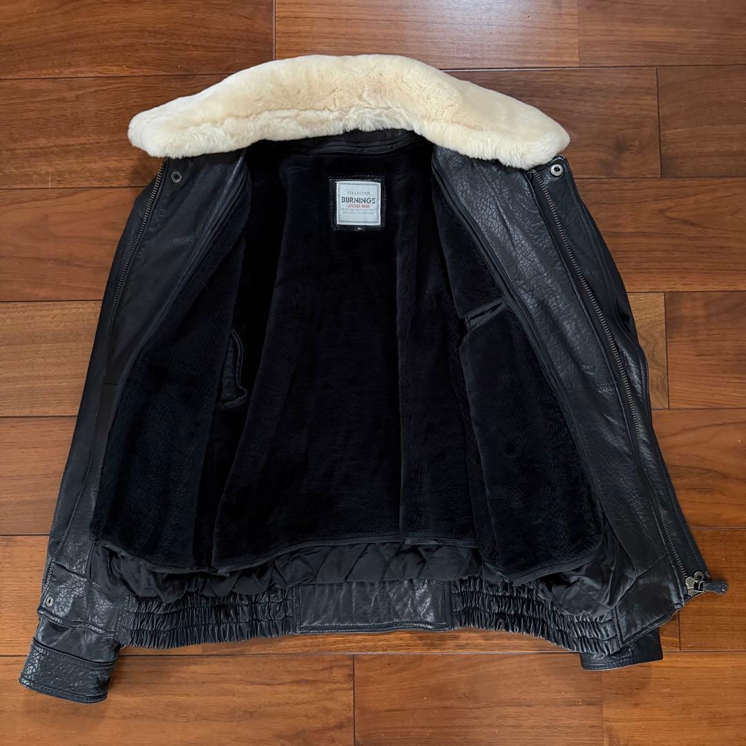 韓国製 90s A-2 G-1 リアルレザー ブラック フライトジャケット L