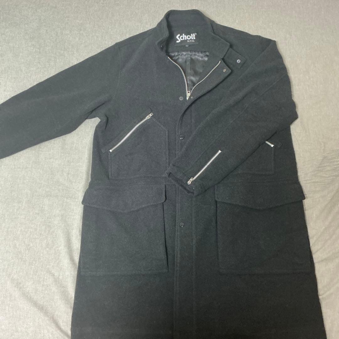 【未使用品】Schott ショットWOOL MILITARY COAT ブラック
