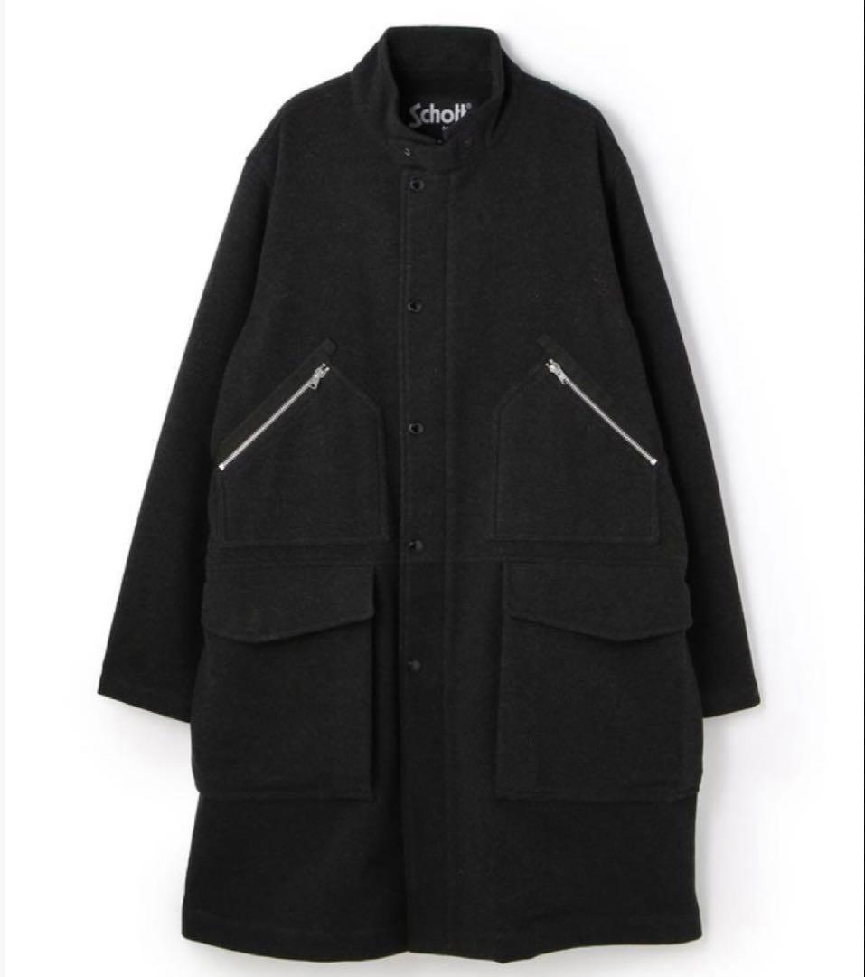 【未使用品】Schott ショットWOOL MILITARY COAT ブラック