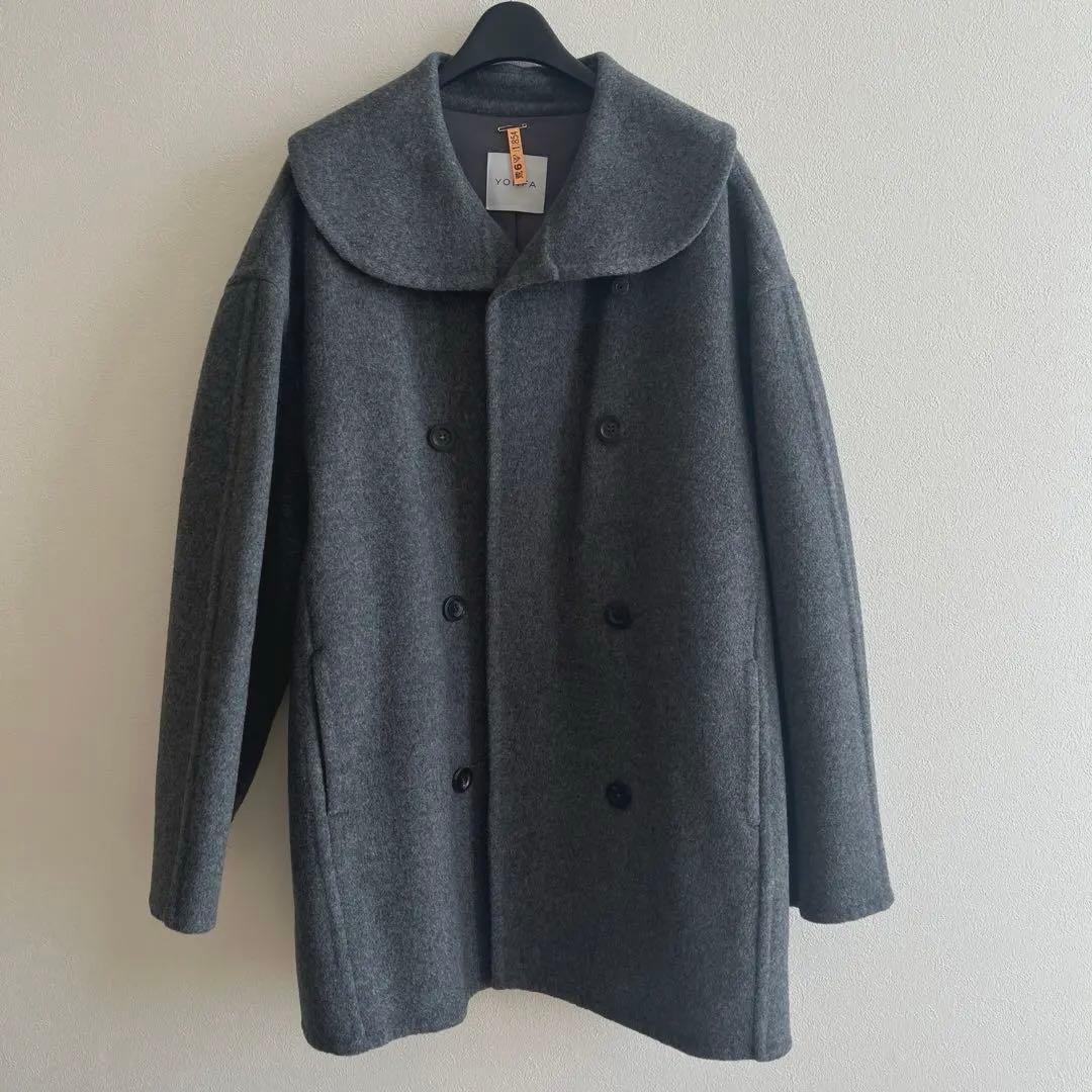 YONFA ダブルボタンウールコート